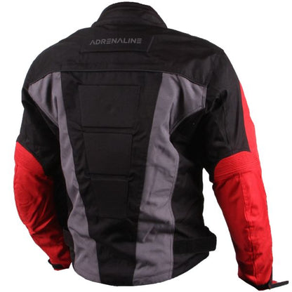 Geaca textil Adrenaline Pyramid 2.0 PPE negru / gri / rosu - MotoRR