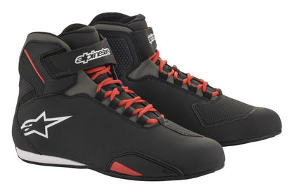 Ghete moto urbane Alpinestars Sektor negru / rosu - MotoRR