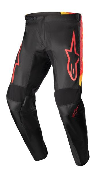 Pantaloni Offroad Alpinestars MX Fluid Corsa negru / porotcaliu / rosu / galben - MotoRR