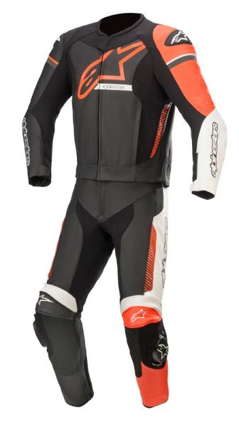 Combinezon 2 piese Alpinestars GP Force V2 negru / rosu / alb - MotoRR