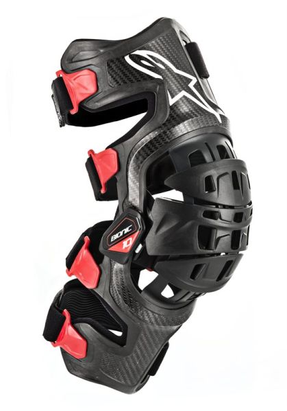 Genunchiera Alpinestars MX Bionic-10 Carbon negru / rosu - MotoRR