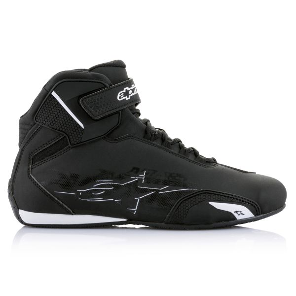 Ghete moto urbane Alpinestars Sektor negru / alb - MotoRR