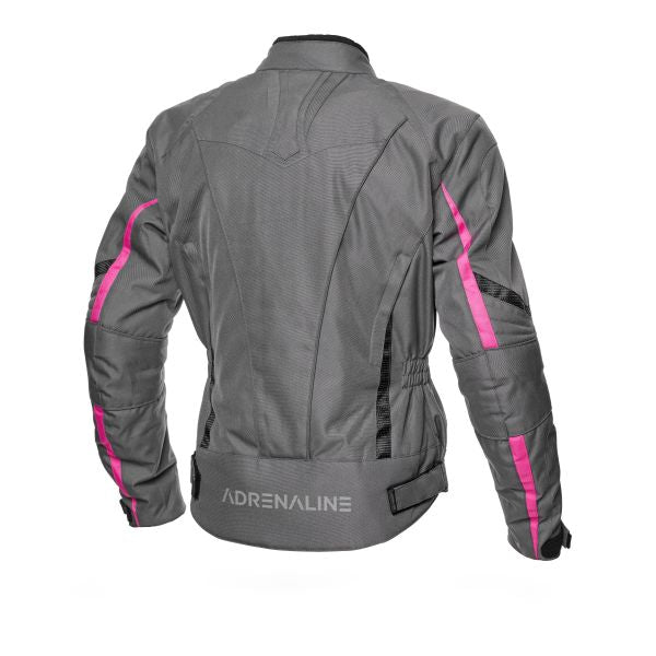 Geaca textil femei Adrenaline Love Ride 2.0 PPE negru / gri / roz - MotoRR