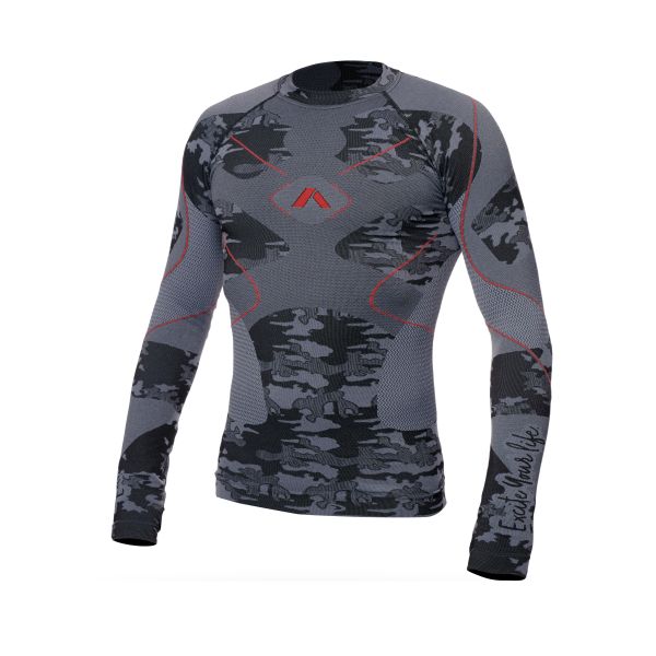 Bluza termoactiva Adrenaline Glacier negru / gri - MotoRR