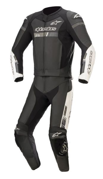 Combinezon 2 piese Alpinestars GP Force V2 negru / alb - MotoRR