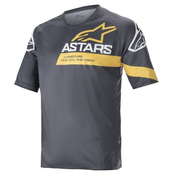 Tricou Offroad Alpinestars Racer V3 gri-galben - MotoRR