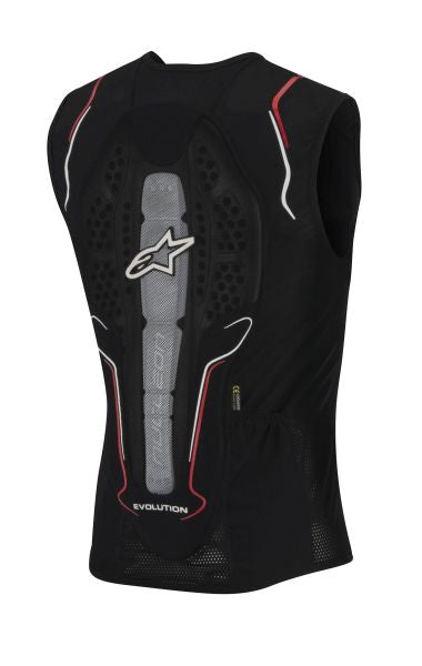 Vesta cu protectii Alpinestars Evolution negru / rosu / alb - MotoRR