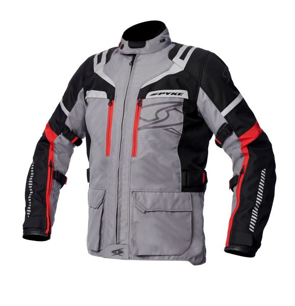 Geaca textil Spyke Meridian Dry Tecno negru / gri / rosu - MotoRR