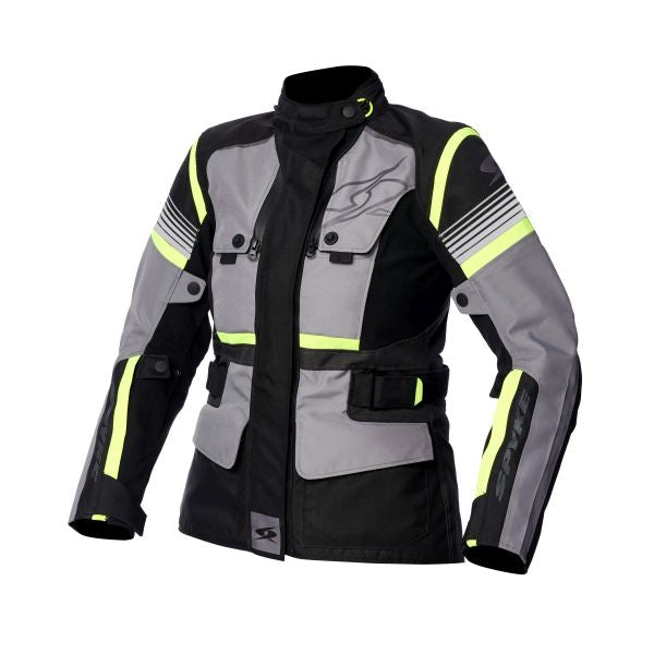 Geaca textil femei SPYKE Equator Dry Tecno Lady antracit / gri / galben - MotoRR