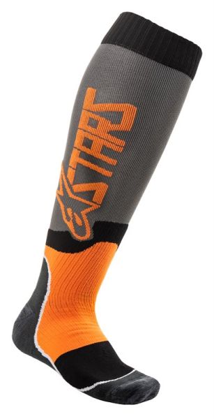 Ciorapi termoactivi Alpinestars MX Plus 2 gri / portocaliu - MotoRR