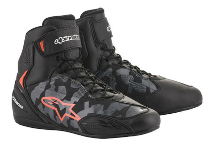 Ghete moto urbane Alpinestars Faster 3 negru / camo / gri/ rosu - MotoRR