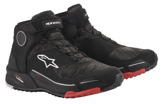 Ghete moto urbane Alpinestars CR-X Drystar negru-camuflaj-rosu - MotoRR