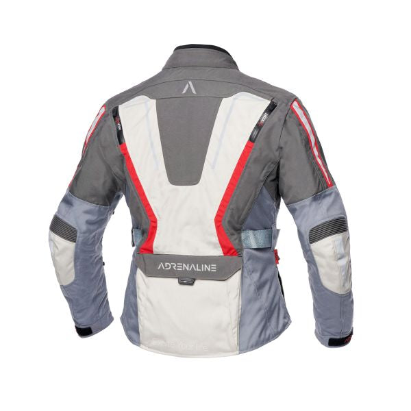 Geaca textil femei Adrenaline Orion Lady PPE bej / gri / rosu - MotoRR