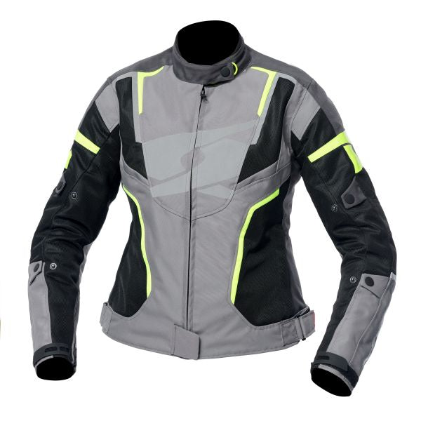 Geaca textil femei Spyke Airmaster Lady negru / gri / galben - MotoRR