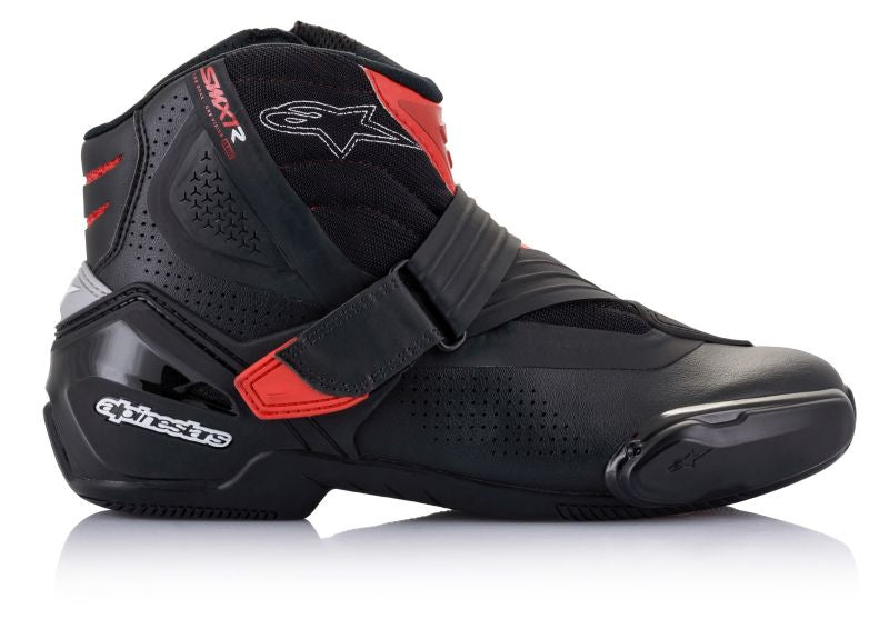 Ghete moto urbane Alpinestars SMX-1 R V2 negru-rosu - MotoRR