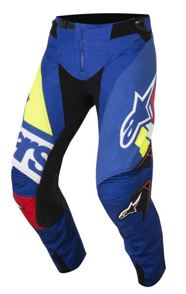 Pantaloni Offroad Alpinestars MX TechStar Factory albastru / rosu / alb /galben - MotoRR