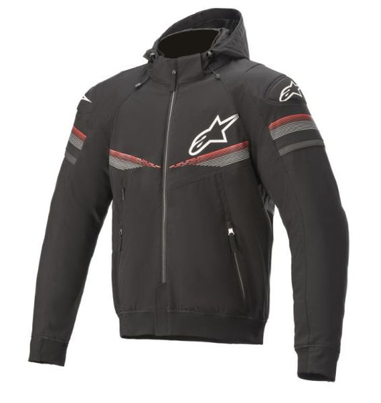 Hanorac cu fermoar si protectii Alpinestars Sektor V2 negru-rosu - MotoRR