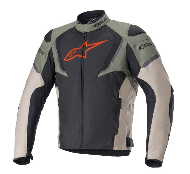 Geaca textil Alpinestars T-Jaws V3 Waterproof negru / bej / verde - MotoRR