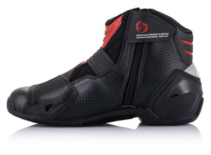 Ghete moto urbane Alpinestars SMX-1 R V2 negru-rosu - MotoRR