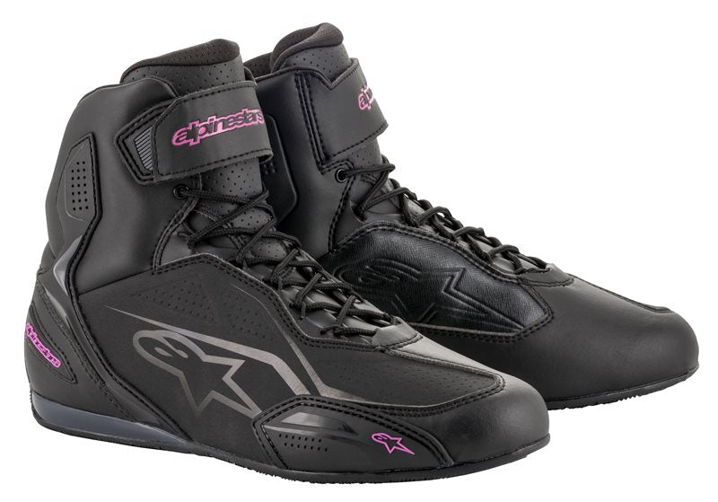 Ghete moto urbane Alpinestars Stella Faster 3 negru-roz - MotoRR