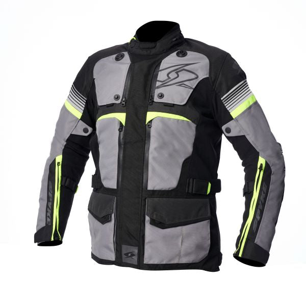 Geaca textil Spyke Equator DRY TECNO antracit / gri / galben - MotoRR