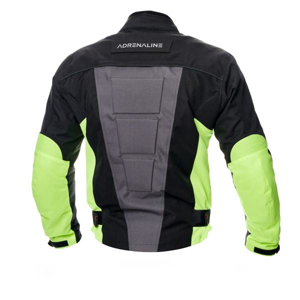 Geaca textil touring Adrenaline Pyramid 2.0 PPE negru / gri / galben - MotoRR